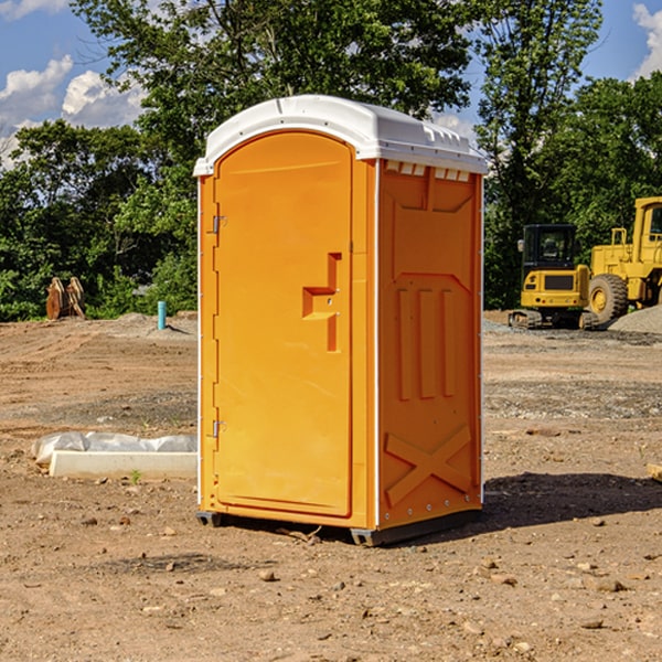 can i customize the exterior of the porta potties with my event logo or branding in Rushville IL